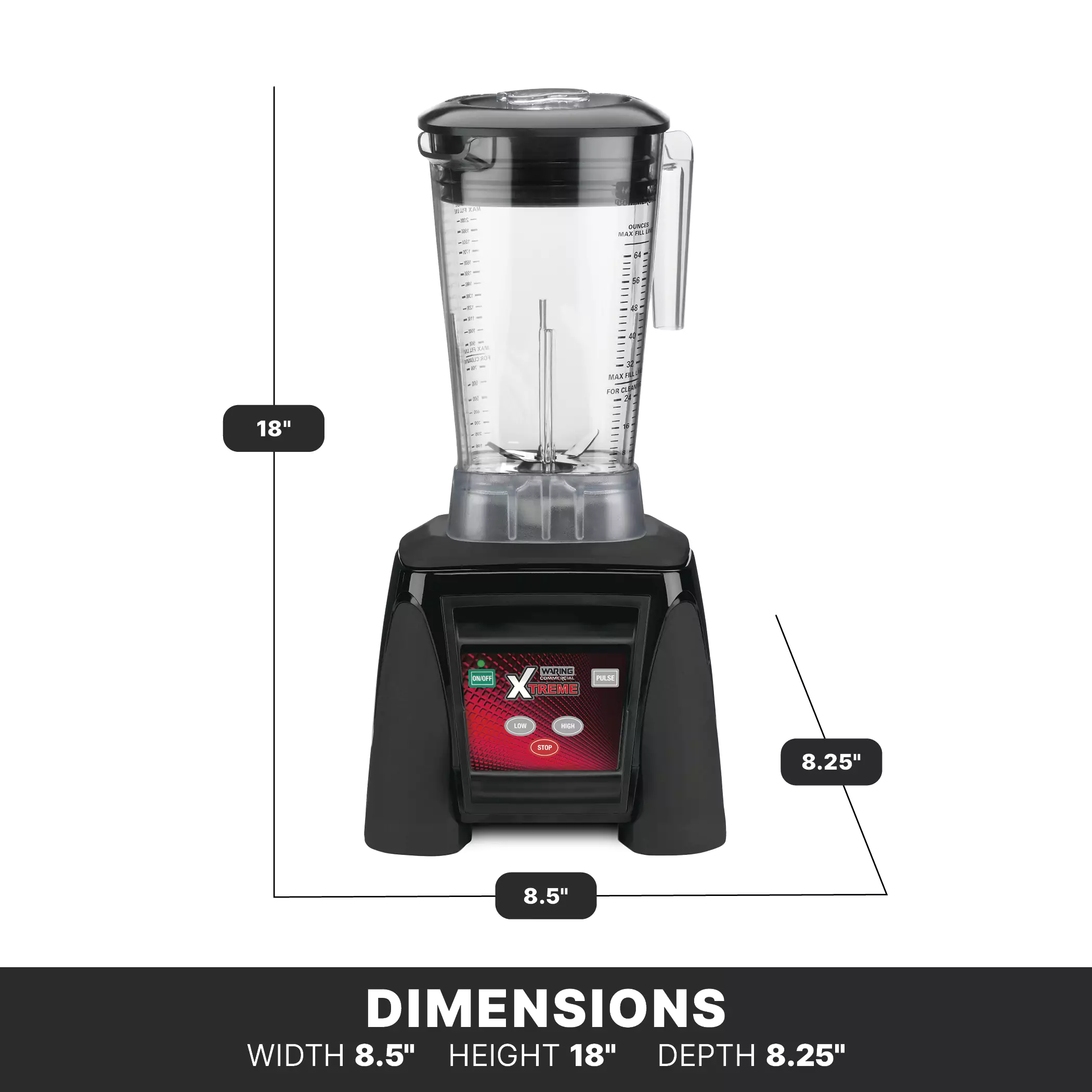 Xtreme Blender with Electronic Touchpad and 64 oz. Copolyester Container